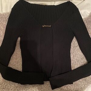 Jacquemus logo plaque long sleeve cardigan